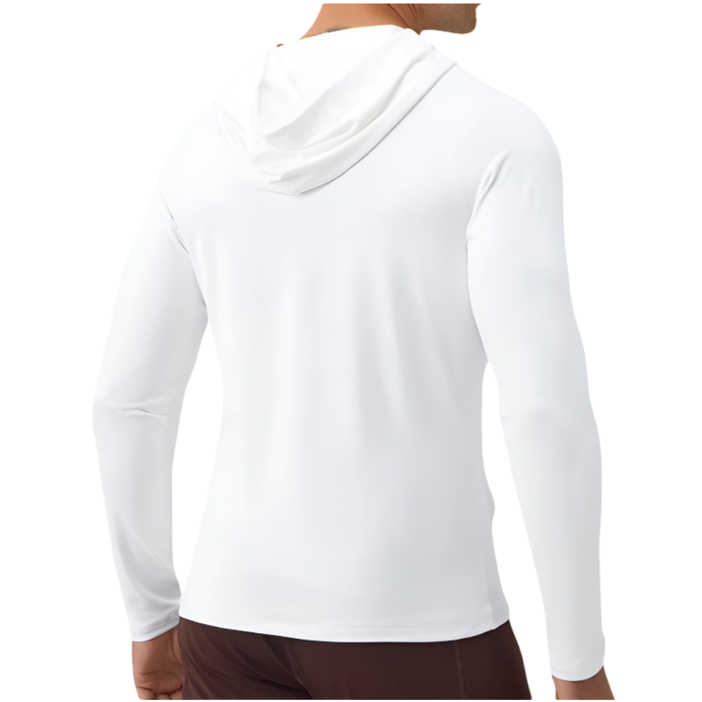 Lightweight Gym Hoodie, Fleece White For Men - Image 2